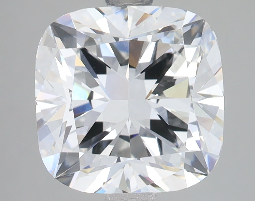 3.52 Carat Cushion Lab Diamond with  Cut Diamond in 14KT  view 1
