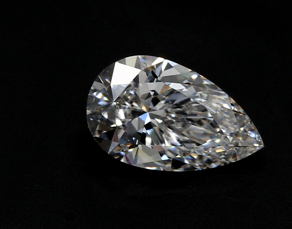3.81 Carat Pear Lab Diamond with  Cut Diamond in 14KT  view 1
