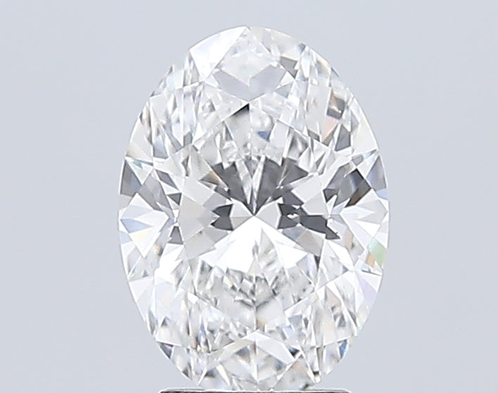 3.18 Carat Oval Lab Diamond with  Cut Diamond in 14KT  view 1

