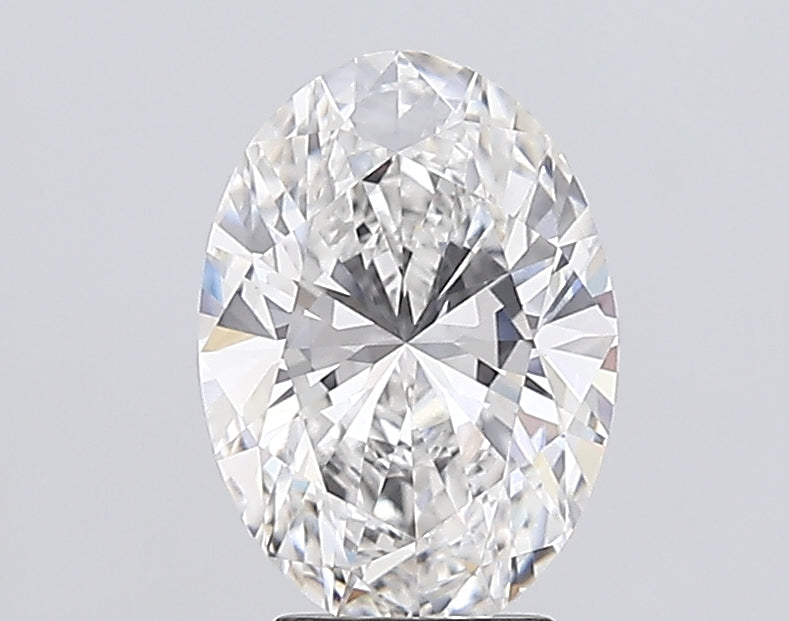 3.8 Carat Oval Lab Diamond with  Cut Diamond in 14KT  view 1
