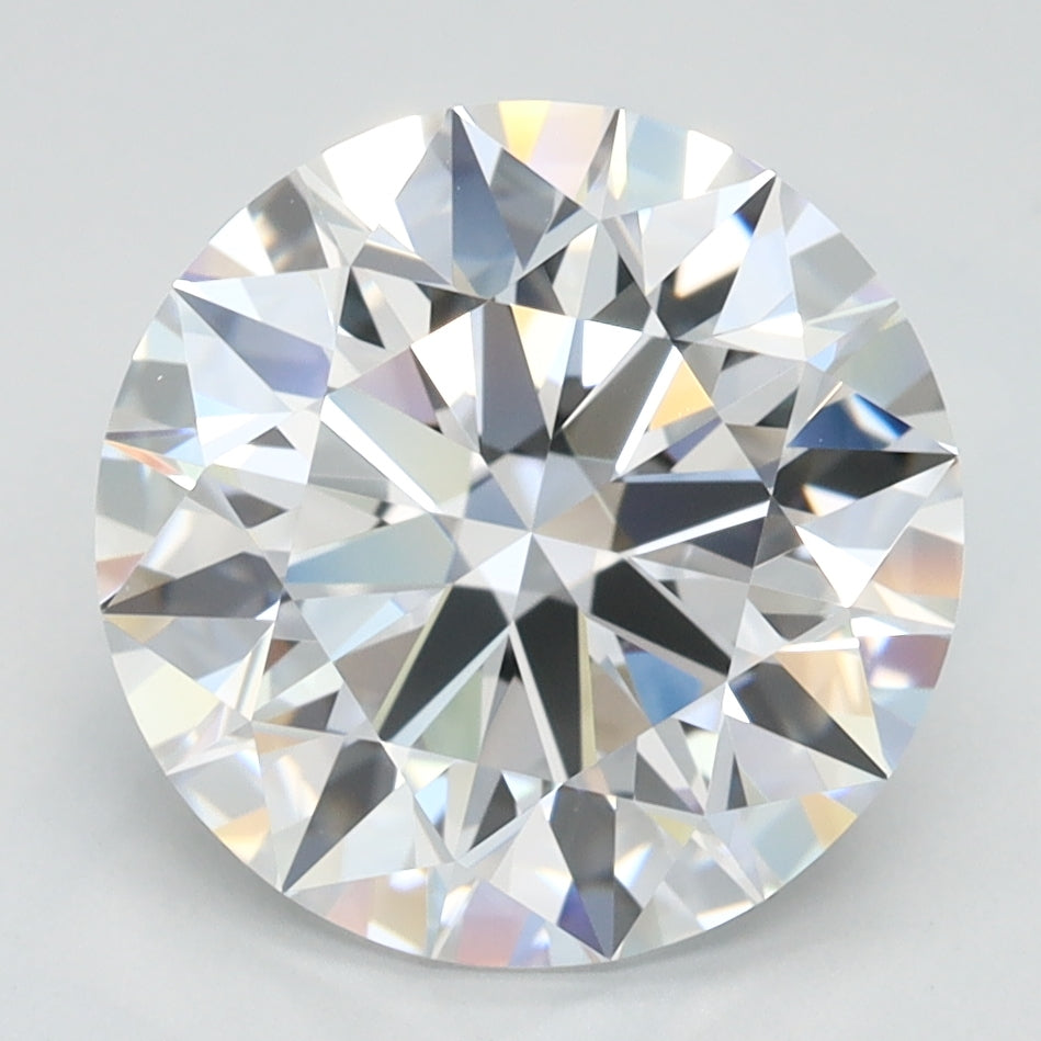 3.15 Carat Round Lab Diamond with  Cut Diamond in 14KT  view 1
