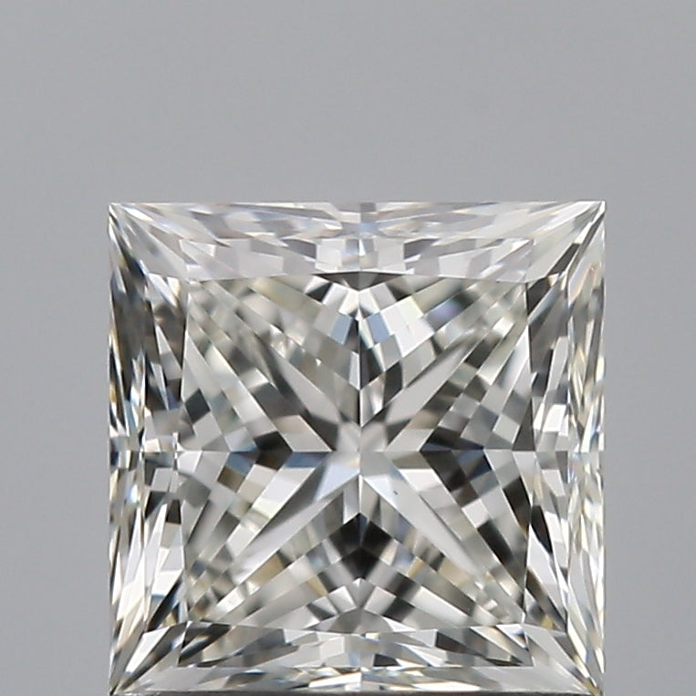 1.01 Carat Princess Natural Diamond with  Cut Diamond in 14KT  view 1
