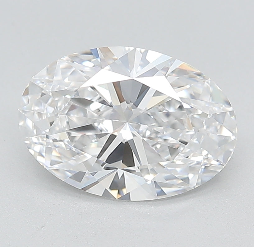 2.03 Carat Oval Lab Diamond with  Cut Diamond in 14KT  view 1
