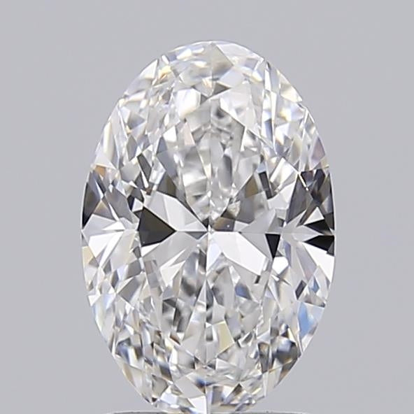 1.5 Carat Oval Lab Diamond with  Cut Diamond in 14KT  view 1
