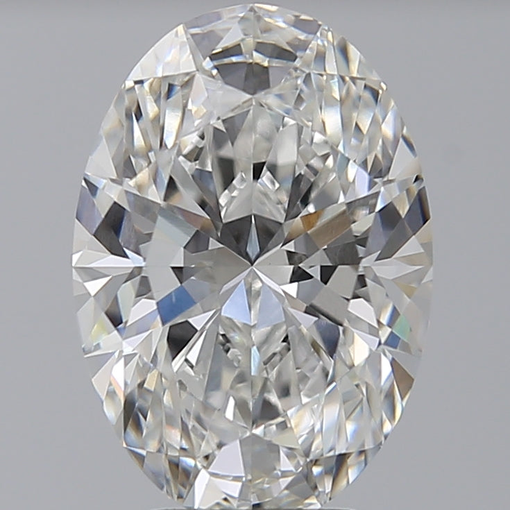 4.53 Carat Oval Lab Diamond with  Cut Diamond in 14KT  view 1
