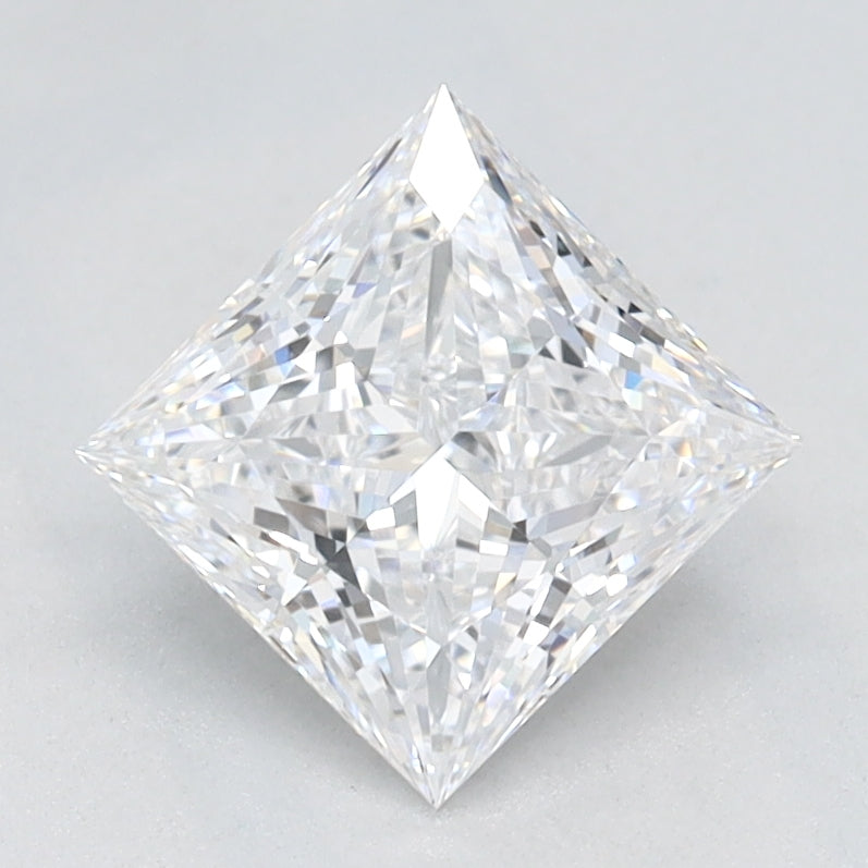 1.0 Carat Princess Lab Diamond with  Cut Diamond in 14KT  view 1
