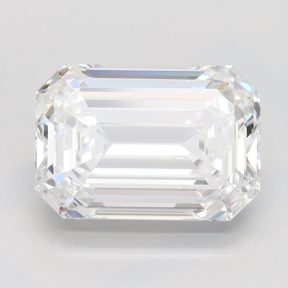 2.07 Carat Emerald Lab Diamond with  Cut Diamond in 14KT  view 1
