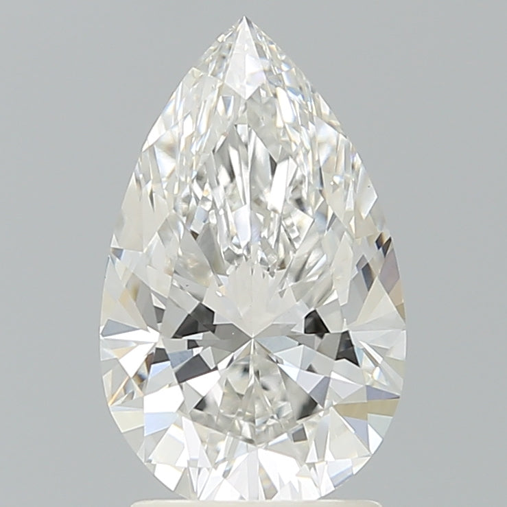 2.31 Carat Pear Lab Diamond with  Cut Diamond in 14KT  view 1
