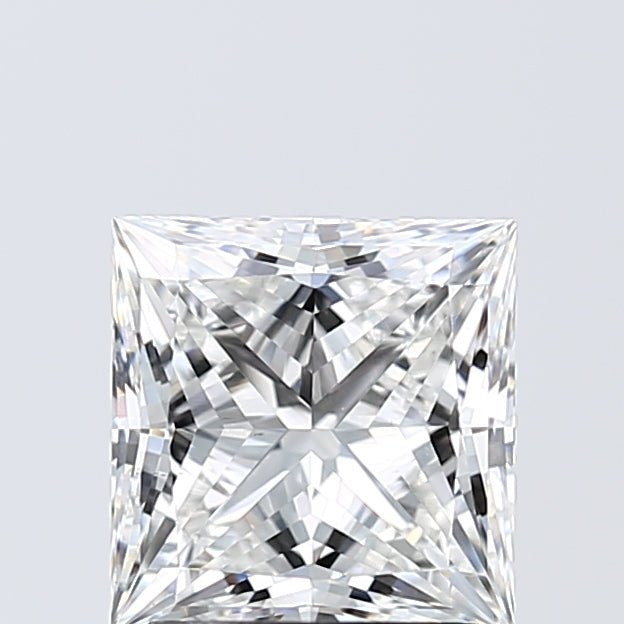 1.93 Carat Princess Lab Diamond with  Cut Diamond in 14KT  view 1
