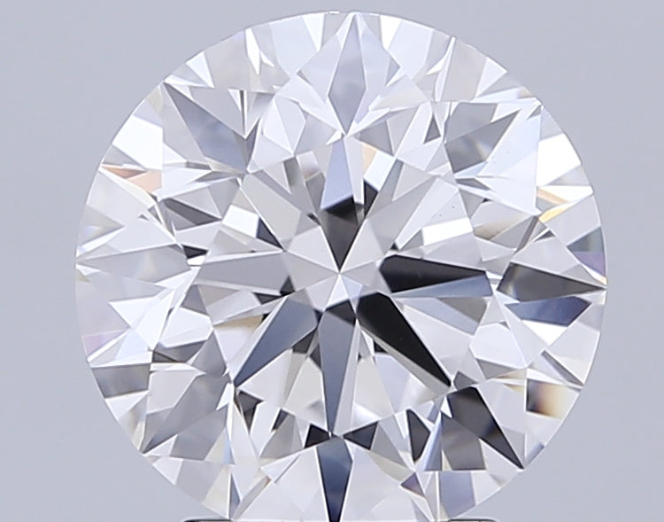 3.52 Carat Round Lab Diamond with  Cut Diamond in 14KT  view 1

