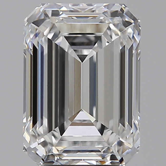 5.09 Carat Emerald Lab Diamond with  Cut Diamond in 14KT  view 1
