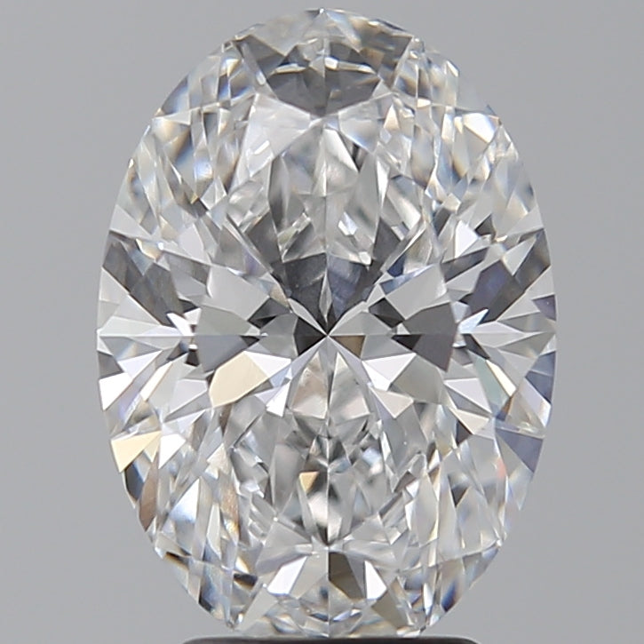 3.59 Carat Oval Lab Diamond with  Cut Diamond in 14KT  view 1
