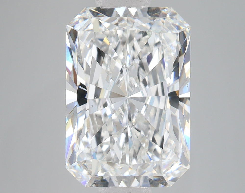 5.01 Carat Radiant Lab Diamond with  Cut Diamond in 14KT  view 1
