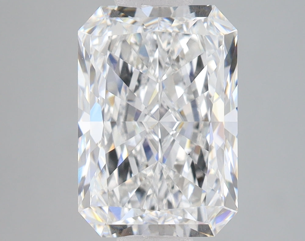 3.7 Carat Radiant Lab Diamond with  Cut Diamond in 14KT  view 1
