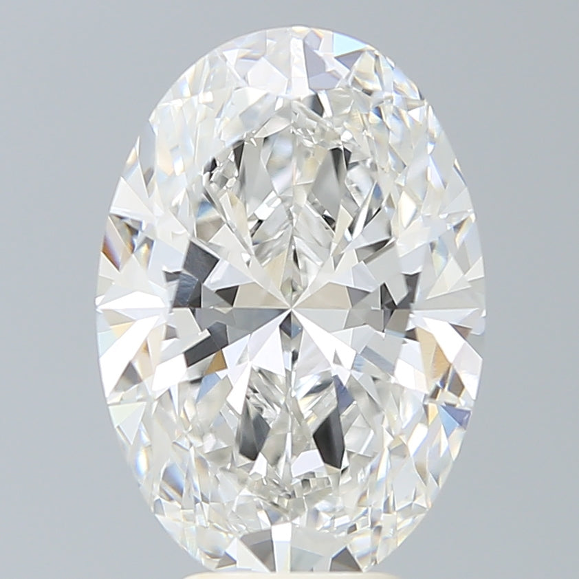 5.69 Carat Oval Lab Diamond with  Cut Diamond in 14KT  view 1
