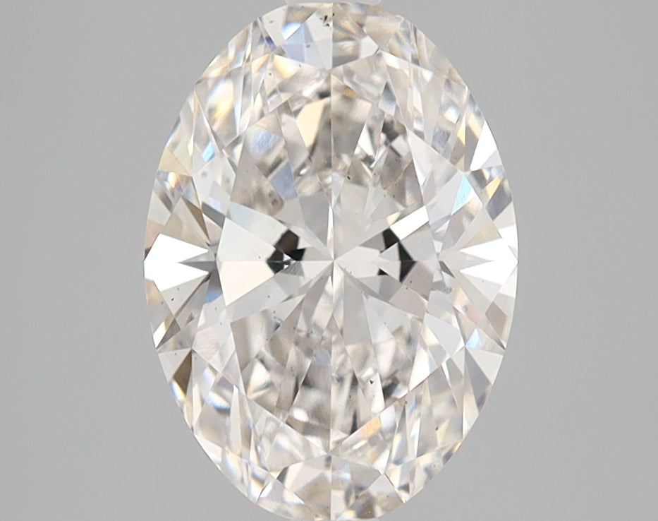 2.01 Carat Oval Lab Diamond with  Cut Diamond in 14KT  view 1
