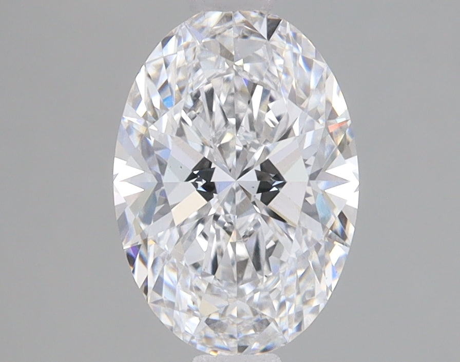 1.61 Carat Oval Lab Diamond with  Cut Diamond in 14KT  view 1
