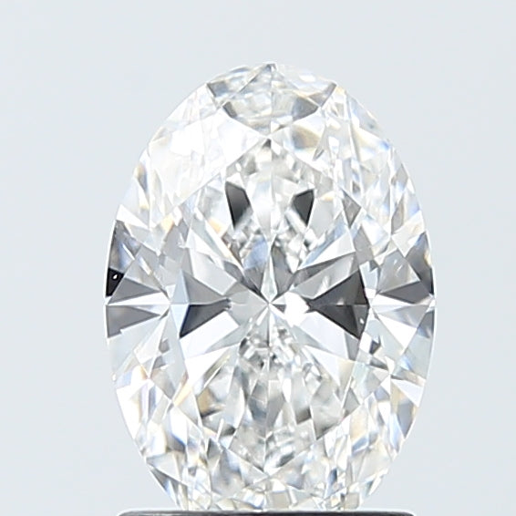 1.5 Carat Oval Lab Diamond with  Cut Diamond in 14KT  view 1
