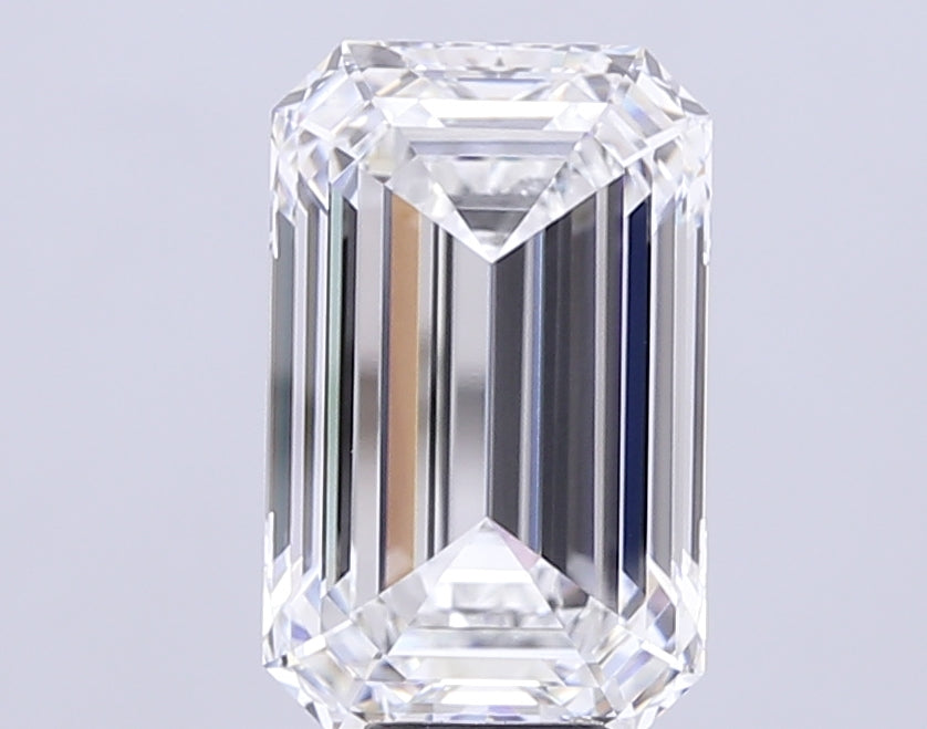 10.1 Carat Emerald Lab Diamond with  Cut Diamond in 14KT  view 1
