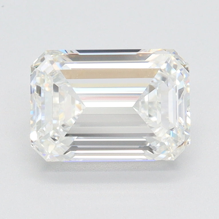 1.5 Carat Emerald Lab Diamond with  Cut Diamond in 14KT  view 1
