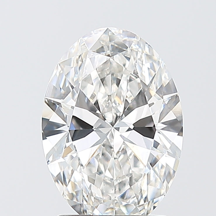2.06 Carat Oval Lab Diamond with  Cut Diamond in 14KT  view 1
