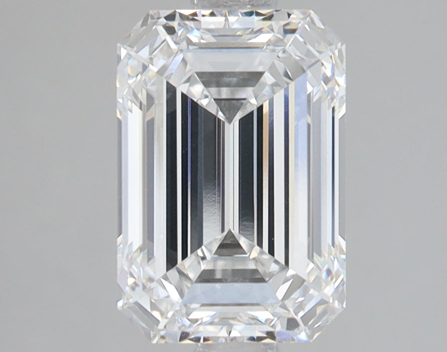 2.35 Carat Emerald Lab Diamond with  Cut Diamond in 14KT  view 1
