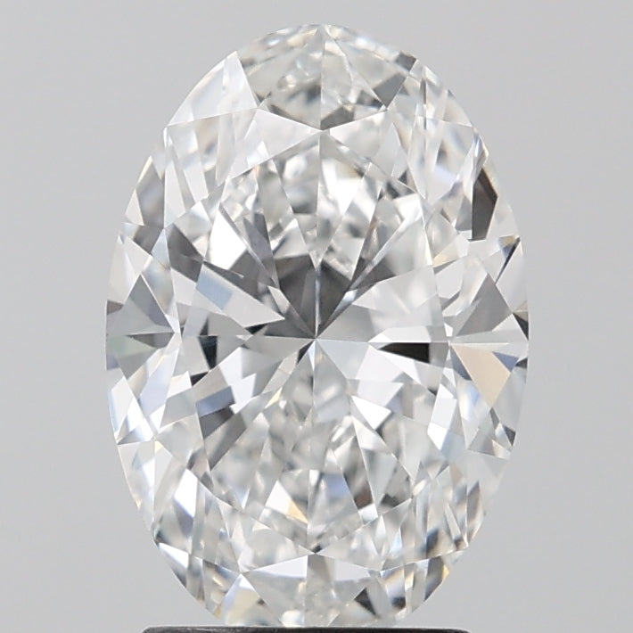 2.42 Carat Oval Lab Diamond with  Cut Diamond in 14KT  view 1
