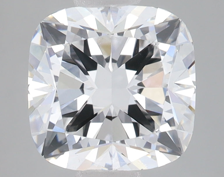 2.48 Carat Cushion Lab Diamond with  Cut Diamond in 14KT  view 1
