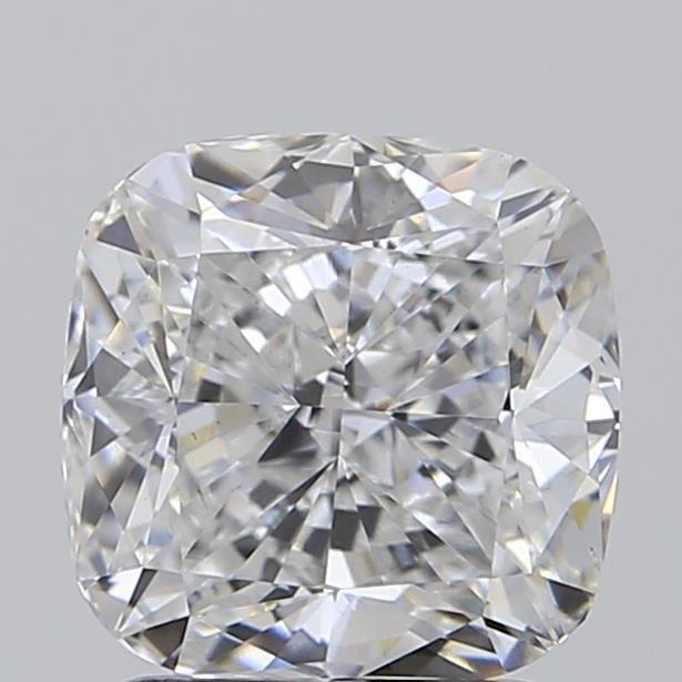 2.01 Carat Cushion Lab Diamond with  Cut Diamond in 14KT  view 1

