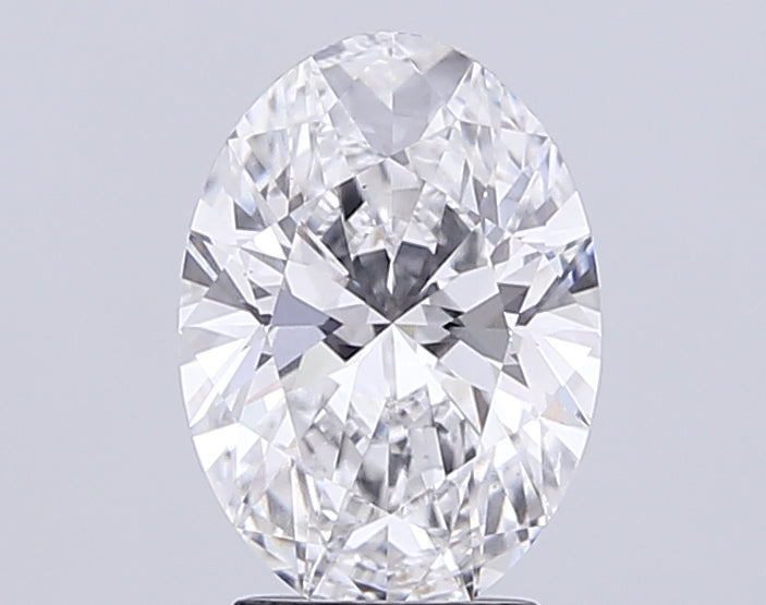 3.03 Carat Oval Lab Diamond with  Cut Diamond in 14KT  view 1
