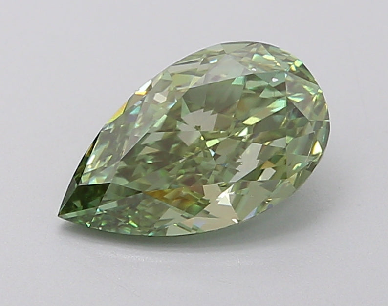 0.5 Carat Pear Lab Diamond with  Cut Diamond in 14KT  view 1
