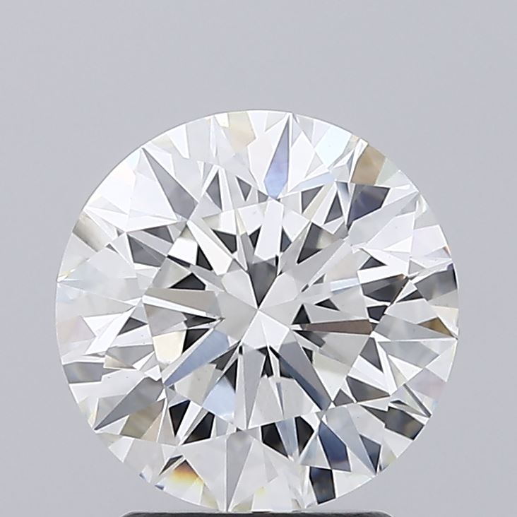 2.51 Carat Round Lab Diamond with  Cut Diamond in 14KT  view 1
