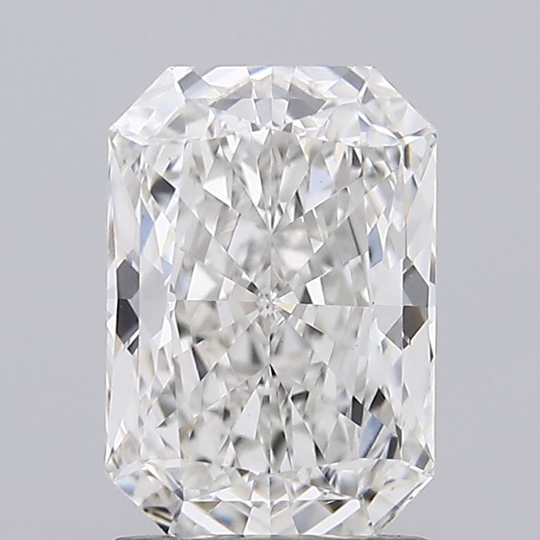 1.51 Carat Radiant Lab Diamond with  Cut Diamond in 14KT  view 1

