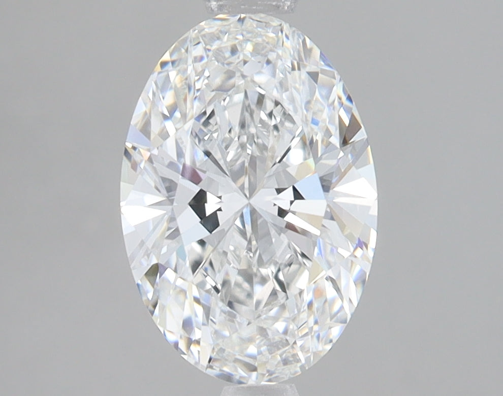 1.9 Carat Oval Lab Diamond with  Cut Diamond in 14KT  view 1
