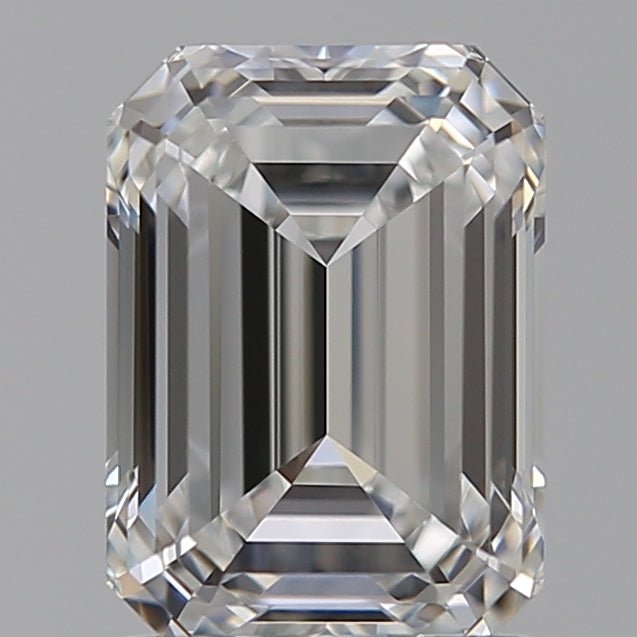 1.59 Carat Emerald Lab Diamond with  Cut Diamond in 14KT  view 1
