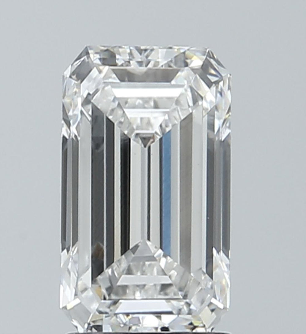 1.96 Carat Emerald Lab Diamond with  Cut Diamond in 14KT  view 1
