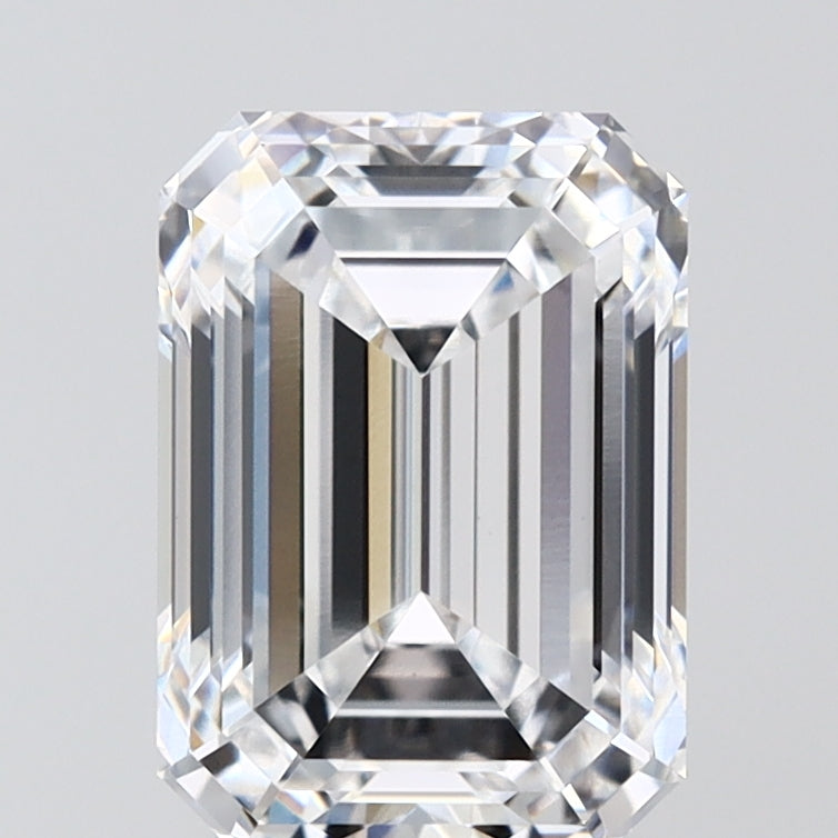 3.1 Carat Emerald Lab Diamond with  Cut Diamond in 14KT  view 1
