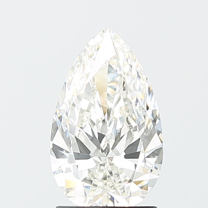 1.62 Carat Pear Lab Diamond with  Cut Diamond in 14KT  view 1
