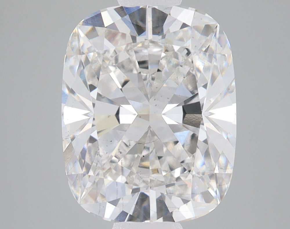 4.06 Carat Cushion Lab Diamond with  Cut Diamond in 14KT  view 1
