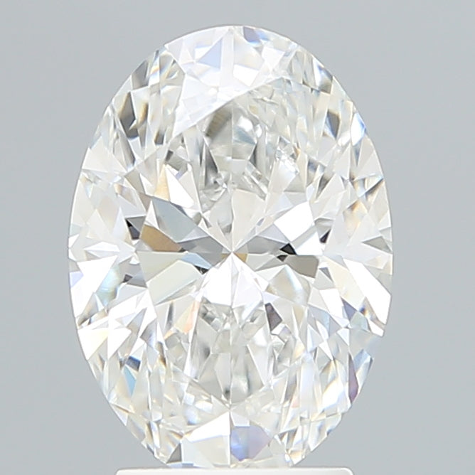 3.08 Carat Oval Lab Diamond with  Cut Diamond in 14KT  view 1
