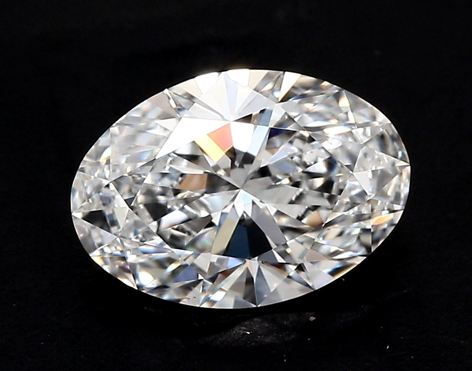 3.55 Carat Oval Lab Diamond with  Cut Diamond in 14KT  view 1
