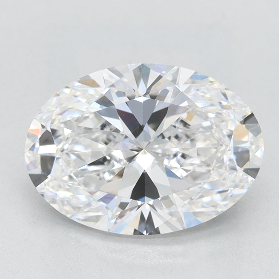 1.8 Carat Oval Lab Diamond with  Cut Diamond in 14KT  view 1

