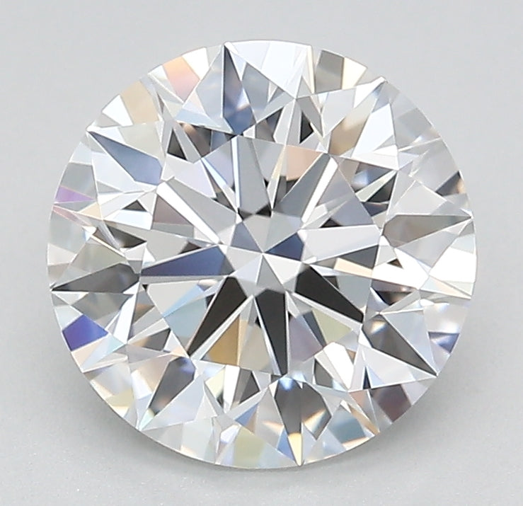 2.13 Carat Round Lab Diamond with  Cut Diamond in 14KT  view 1
