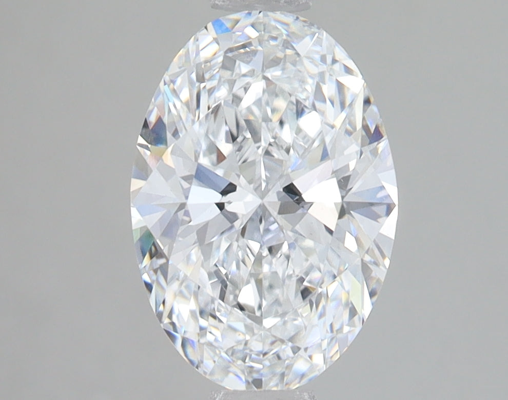 2.01 Carat Oval Lab Diamond with  Cut Diamond in 14KT  view 1
