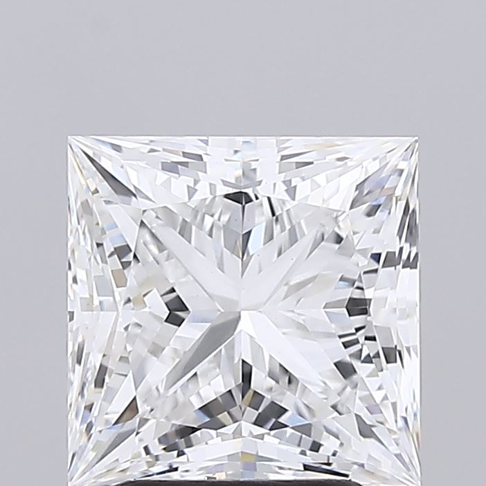 3.03 Carat Princess Lab Diamond with  Cut Diamond in 14KT  view 1
