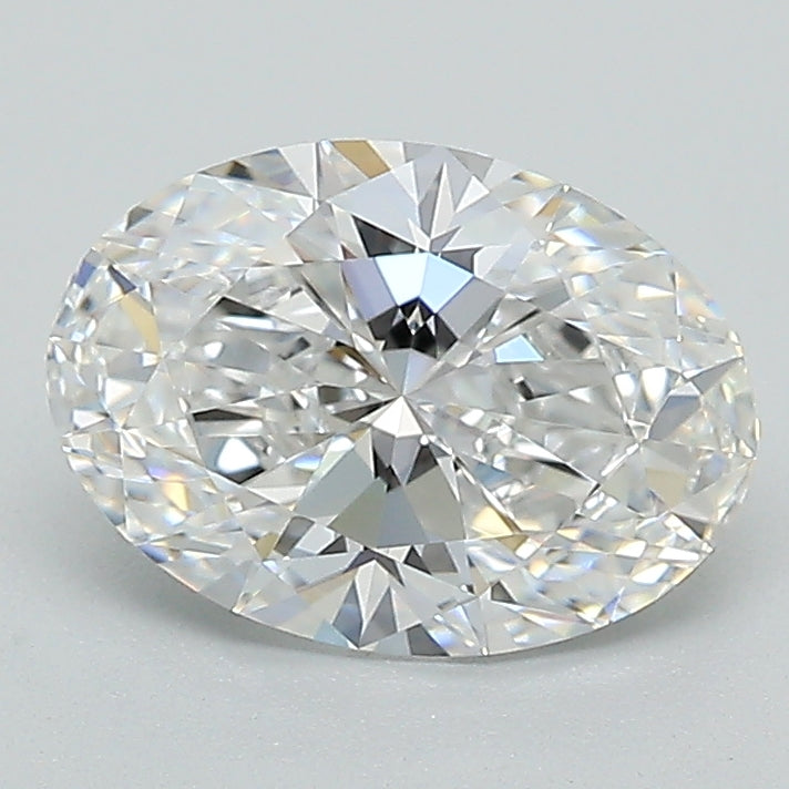 1.48 Carat Oval Lab Diamond with  Cut Diamond in 14KT  view 1
