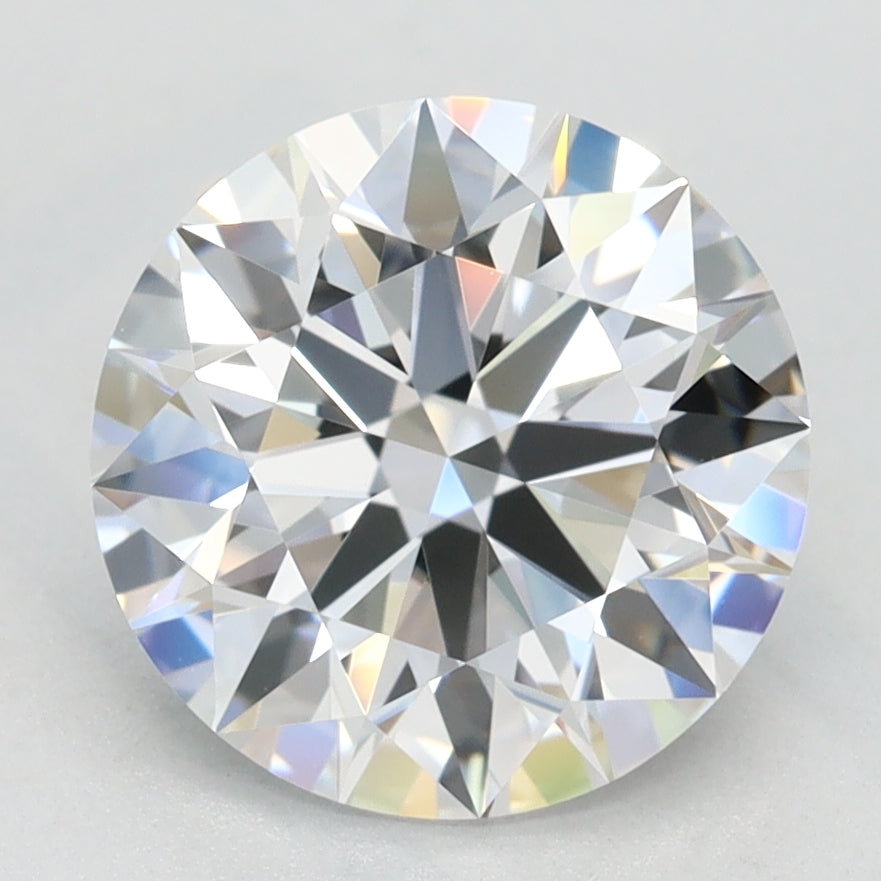 2.4 Carat Round Lab Diamond with  Cut Diamond in 14KT  view 1
