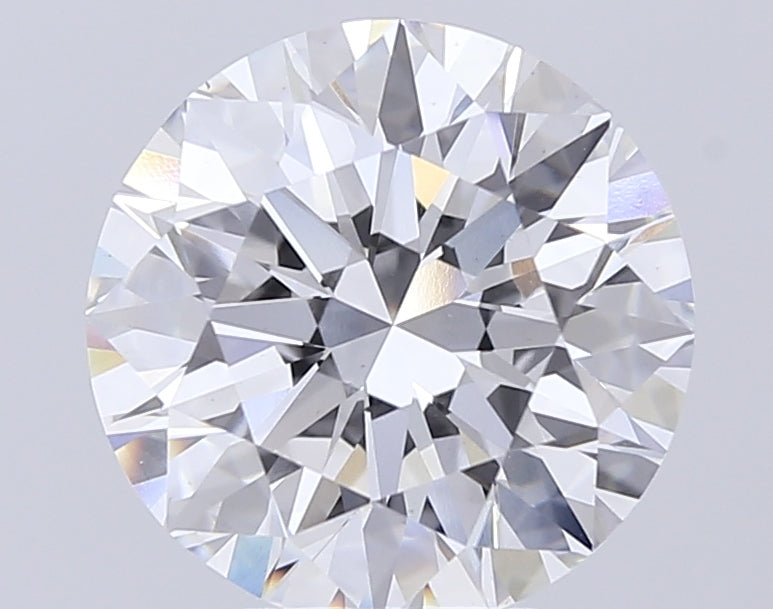 5.52 Carat Round Lab Diamond with  Cut Diamond in 14KT  view 1
