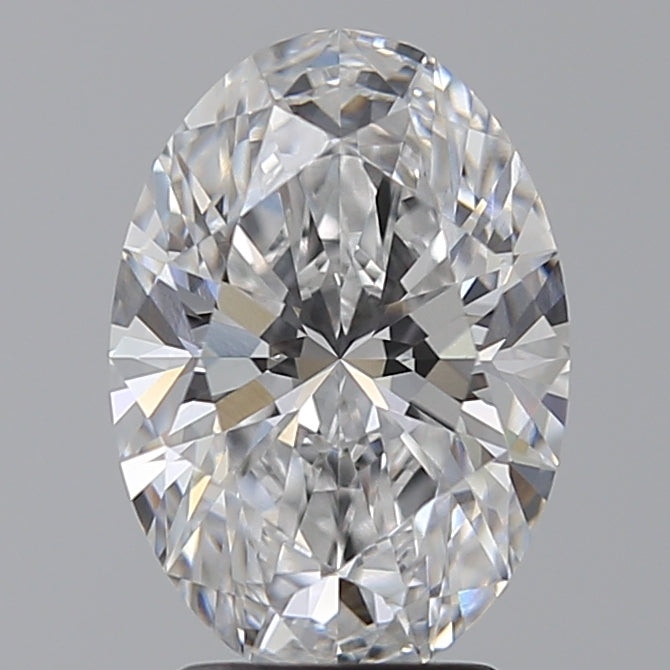 3.04 Carat Oval Lab Diamond with  Cut Diamond in 14KT  view 1
