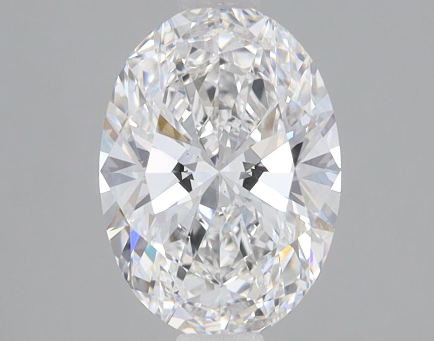 1.53 Carat Oval Lab Diamond with  Cut Diamond in 14KT  view 1
